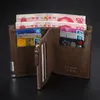 Portafogli con nappe in pelle PU con cerniera laterale vintage Porta carte bifold Portafoto Portafoglio goffrato per il tempo libero 12.1 * 9.6 * 1.9CM X102