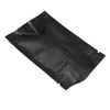 8x12 cm 200 Pack Zipper Lock Matte Black Mylar Foil Bag Foil Aluminum Food Long Term Storage Packaging Bag for Coffee Tea Powder w255R