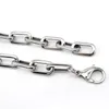 Chunky Link Chain Naszyjniki modne biżuteria kobiety mężczyźni stal nierdzewna płaski łańcuch s srebrny kolor 9919664