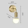 Minimalist Bedroom Wall Lamps European Bathroom Mirror Light Single Head Vintage Brass Wall Light for Corridor Balcony Bedside Sconce