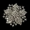 2.1 "Duży Clear Rhinestone Crystal Crystal Vintage Look Bukiet Kwiat Pin Broszka