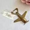 50PCS "Let the Adventure Begin" Airplane Bottle Opener Travel Destination Wedding Favors Event Keepsakes Anniversary Gifts