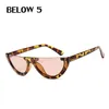 BELOW5 2018 Nouvelles lunettes de soleil de mode pour hommes et femmes Designer Lunettes de soleil en œil de chat semi sans monture unisexe Lunettes UV400 Livraison gratuite B5006