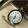 Hot Sale Vintage Bronze Tone Spider Web Design Chain Pendant Men's Pocket Watch Gift NEW M25