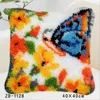 Pillow Case Butterfly Latch Hook Rug Canvas Broderi Pillow Crochet Animal Kit Handgjorda Craft Cushion Kits Hem Deco