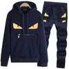 LBL Brand Casual Mens Tracksuit Hip Hop Sweat Suits Sets Hooded Tracksuits Male Streetwear Jogger Top + Sweatpants Set Plus Size