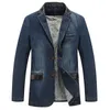 2018 New Mens Fashion Denim Jacket Casual Long 100% Cotton Male Jeans Coat Autumn Spring High Quality Windbreakers M-4XL