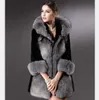 Mulheres de inverno plus size size peles casaco de pele moda longa jaquetas atacado salva raposa casaco de pele ladrinha fora de roupas para mulheres
