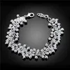 Light grape bracelet sterling silver plated bracelet ; Free shipping fashion men and women 925 silver bracelet SPB017