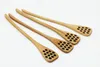 Fashion Hot Cute Wood Creative Carving Honey Stirring Honey Spoons Honeycomb Carved Honey Dipper Kitchen Tool Flatware Accessory