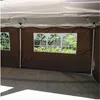 Darmowa Wysyłka Hurtownie 3 x 6 m Dwa okna Praktyczny wodoodporny namiot składany Dark Coffee Outdoor Camping Namiot