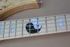 gitarrfabrik anpassad naturlig trä burl mönster 24 banden 5 strängar elbas gitarr aska med taiji mönster1492984