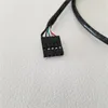 Usb 2.0 um macho para dupont 2.54mm 5pin fêmea adaptador cabo de alimentação de dados para placa-mãe do chassi do pc 50cm preto