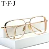 Sunglasses Frames Oversized Glasses Women Men Rectangular Metal Frame For Decorative Classic Eyeglasses Transparent Harajuku Unise280m