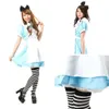 Costume Sexy Halloween Cosplay Costume Japonaise Best-Selling Fantaisie Alice dans Wonderland Fantasy Blue Light Tone Lolita Maid Outfit Robe M-XL