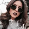 Caponi Polygonal Polarized Sunglasses Vrouwen Mannen Luxe Retro Metalen Zonnebril Vintage Oculos de Sol Feminino UV400 1081