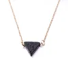 Argent plaqué or coeur d'amour noir pierre de lave perle diffuseur collier aromathérapie huile essentielle diffuseur collier pour femmes bijoux