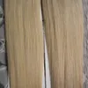 Taśma w Remy Human Hair Extensions Dwuosobowy 80 Sztuk Proste Remy Włosy Prosto Niewidzialna Skóra Weft PU Taśma na przedłużanie włosów