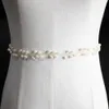 Gold Wedding Sashes 2019 New luxury Rhinestone Pearls Belt Wedding Dress accessories Belt 100% hand-made Bridal Sashes Prom Party Organza