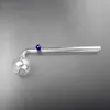 14 см изогнутые стеклянные масляные горелки ручные трубки курительная трубка стеклянный бонг водопроводные трубы с разноцветным стеклянным балансиром для курения