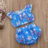 Süße Neugeborene Baby Mädchen Kleidung Floral Quaste Crop Top + Shorts Hosen 2PCS Infant Outfits Kinder Kleidung 2018 Sommer mädchen Kleidung Set