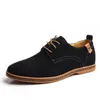 Lågt pris Män Casual Shoes Suede Leathern Andningsbara lägenheter Lace Up Oxfords Skor Ny Social Chaussure Homme Stor storlek 39-46