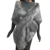 Faux Fur Płaszcz Kobiety ponchos i peleryny szal ślubny pelefy kamizelki płaszcze kobiety Abrigo Mujer Fourrure New Winter Coats11
