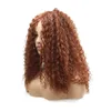 Syntetiska peruker Lång Afro Kinky Curly Hair Wig Mörkbrunt För Svart Kvinnor Afrikansk Frisyr Högtemperaturfiber