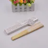 Bomboniere e regali per gli ospiti Ventaglio pieghevole in pura seta di colore Decorazioni nuziali Ventagli pieghevoli a mano con confezione regalo WQ34