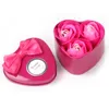 3Pcs/Box Heart-Shaped Rose Soap Flower Romantic Wedding Party Gift Hand Make Flower Petals Decor Valentine gift