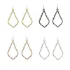 ZWPON 2018 Gold Filled BrandChandelier Earrings Alloy Cutout Fashion Hollow Teardrop Earrings for Women Statement