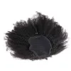 8A Afro Kinky Straight Curl Ponytail Menselijke Hair Extensions Natural Black Remy Menselijk Haar Clip in Paardenstaarten 100Gram
