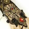 Darmowa Nowa Vintage Bransoletka Spider Web Black Lace Mitten Pierścień Dopasowania Ozdoby Halloween Moda Klasyczna Wykwintna elegancja