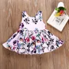 Elegantes vestidos de meninas 2018 verão da criança meninas princesa dress floral plissado vestido de festa vestido de verão boutique de roupas infantis roupas infantis