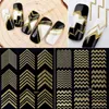 Nail Art Stickers Dames Dame Paper 3D Gouden Nagels Sticker Decals Manicure Decor 8 stijlen 10pcs