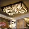 Modern Simplified Rectangular LED Ceiling Light Bubble Column Crystal Living Room Lamps Remote Control Dimming Restaurant Bedroom Lights