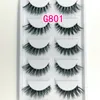 G800 Mink False Eyelash 5 Pairs 3D Natural Long Fake Eyelashes Handmade Makeup Tools Accessories Hot