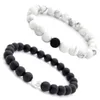 White turquoise Rock Beaded Strand Bracelet Chakra Charm Natural Stone men 8MM Bracelets couple jewelry gift drop ship