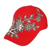 Ball Caps Brand Baseball Cap With Flower Canvas Snapback For Women Female Hat High Quality Rhinestone Denim