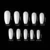 600 stks Ballerina Square Full Cover False Nail Art Tips Franse Ballet UV Gel Acryl Nagels Tip Clear Natural Salon Fake Nagels Set Y18101003