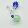 Short Colored Glass Burner Mini Smoking Handle Pipes Pyrex Oil Burner Pipe 12cm 30mm Ball