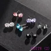 3 sets /pack Mixed stud hoop charms dangle earring For Women fashion Crystal Rhinestone ear stud E0778