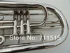 Silverpläterad marscher Baritonhorn BB mässingsmusikinstrument Horn med munstycke Nylon Case 1185230