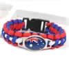 Männer-WM-Legierungs-Flaggen-Glüh-Charm-Armbänder Australisches/Portugal/Saudi-Arabien/Belgien Handgefertigtes Paracord-Armband