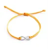 20 stks/partij Chinese Knoop String Infinity symbool Geluk Rode Koord Verstelbare Armband DIY