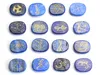 16 sztuk naturalny czakra kwarc lapis ametyst tygrysa oka grawerowane kryształ reiki leczenie karuna magiczne symbole Zestaw