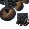 24 stks draagbare professionele make-up borstels tool make-up borstel met tas set hout oogschaduw blush borstel neus fundering kit