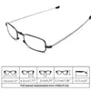 Mini Design Reading Glasses Men Mulheres dobrando copos pequenos moldura copos de metal preto com caixa original4929978