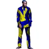 Mode homme robe africaine hommes T-shirt et pantalon ensembles hauts pantalons ensemble vêtements imprimés vêtements de Costume de fête