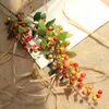 6 pçs / lote 70cm longos flores artificiais de frutas de frutas de Natal feijão para casamento decoração de festa em casa
